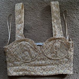 Sequin bustier top size M